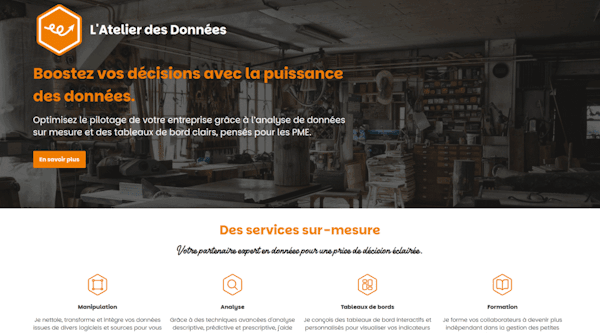 Site WordPress consultant data marketing latelierdesdonnees.ch – La Web Fabrik